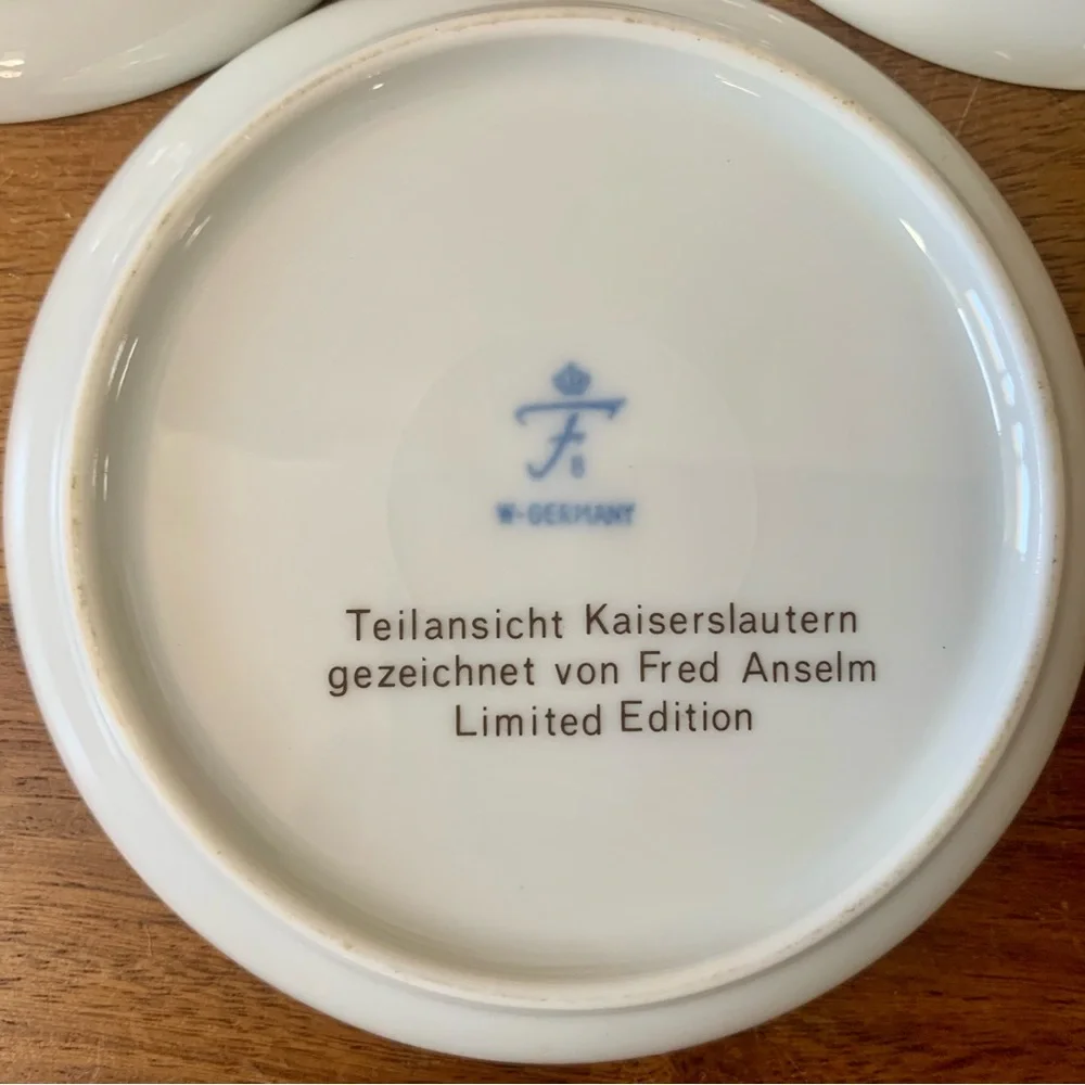 Limited Edition Plates West Germany Spinnradel Stadthaus Pfalzgalerie - Picture 2 of 7